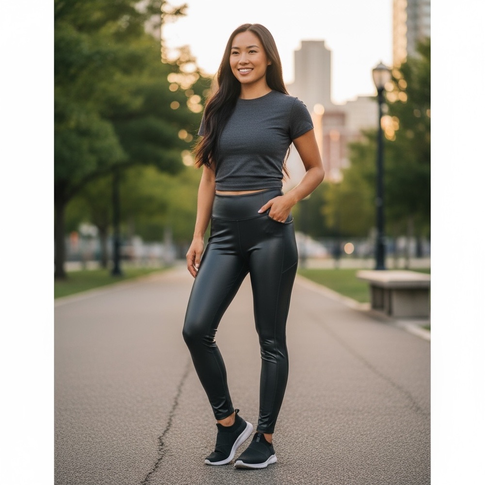 SPANX Shiny Black Women's Leggings